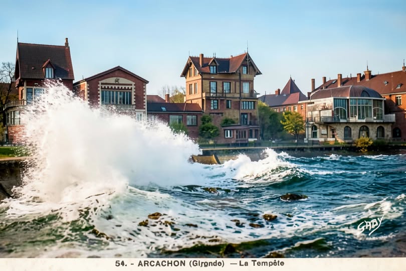 Archive historique : Vers les années 30 Tempête à Arcachon