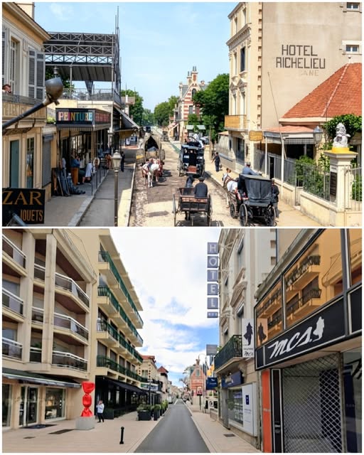 Archive historique : Vers 1900 à cette époque, le Boulevard de la Plage à Arcachon voyait encore...
