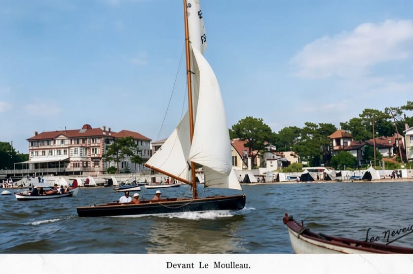 Archive historique : Vers 1910 devant Le Moulleau