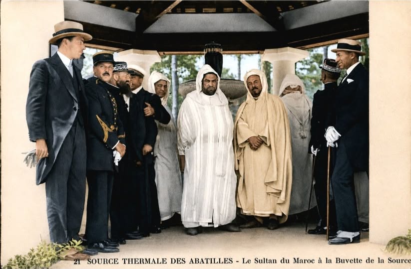 Archive historique : Cette carte date du 5 août 1926.Elle immortalise la visite officielle de Moulay...