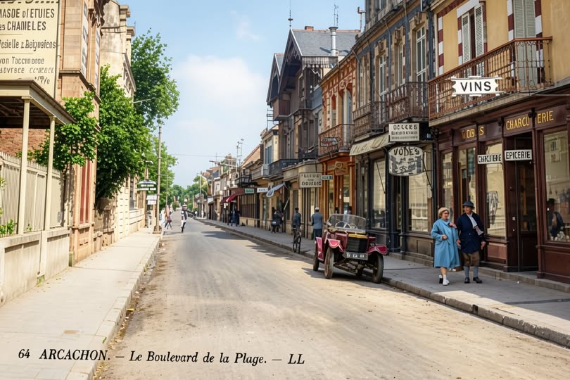 Archive historique : Magnifique vue sur le Boulevard de la Plage dans les années 20 , merci à toi...