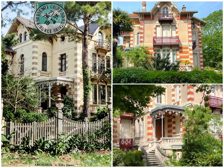 Archive historique : Vers 1900 Villa Dania 41 avenue Emile Pereire Arcachon Ville d'Hiver. Elle a été...