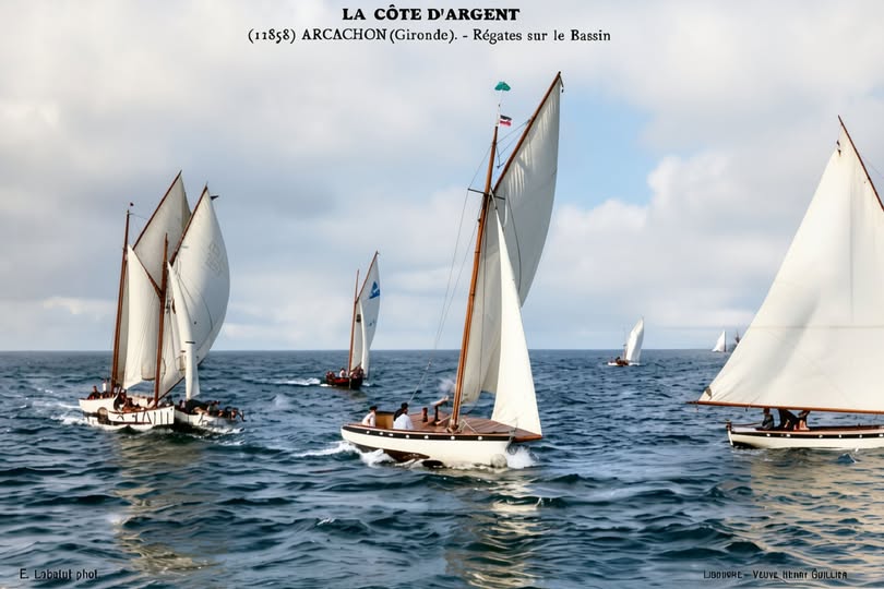 Archive historique : Vers 1910 Régate Arcachon