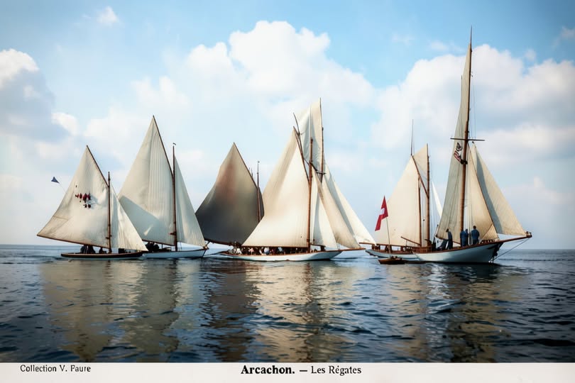 Archive historique : Vers 1903 Régate Arcachon