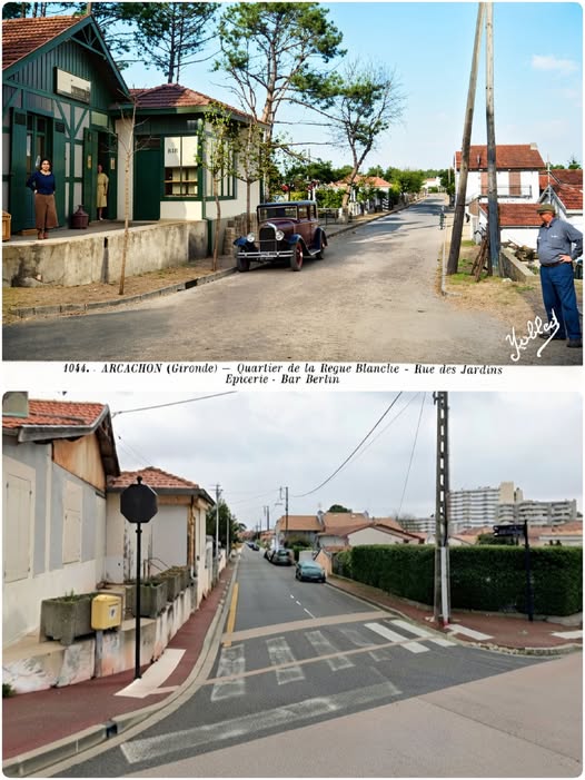 Archive historique : Années 30 Épicerie Bar Bertin rue Émile Doussy Arcachon (ex rue des Jardins)...