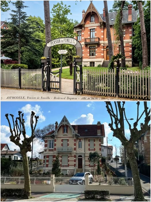 Archive historique : Vers 1920 Pension de famille Asphodèle 68 Boulevard Deganne Arcachon Cette villa...