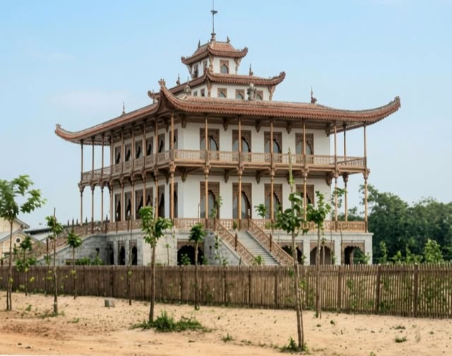 Archive historique : Photographie ancienne du Pavillon Chinois également connu sous le nom de chalet...
