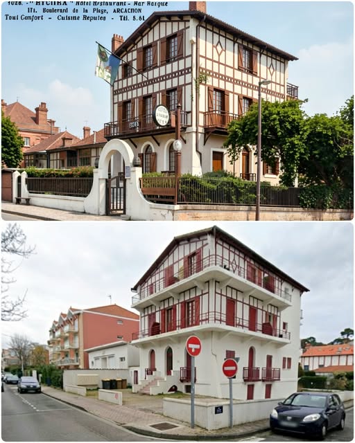 Archive historique : Vers 1930 Hôtel-Restaurant Etchea 374 boulevard de la Plage Arcachon. Le...