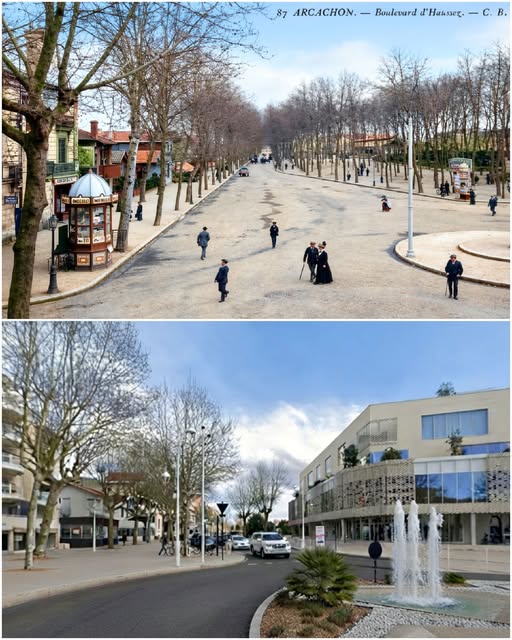 Archive historique : Vers 1900 Boulevard d'Haussez en hiver après la 2ème Guerre Mondiale, le...