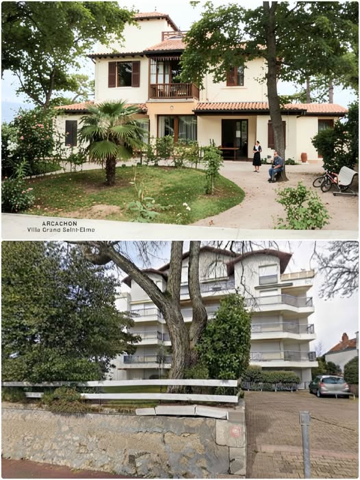 Archive historique : Vers 1920 Pension de Famille Grand Saint-Elme 2 rue de La Dune Pontac Arcachon....