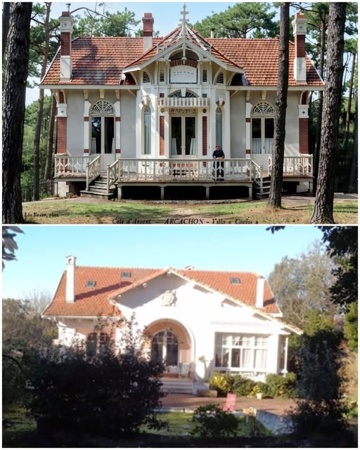 Archive historique : Vers 1910 Chalet Carlos puis actuellement Val des Roses 11 allée José Maria de...
